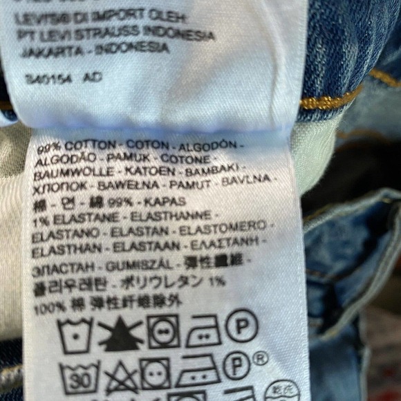 Levis 569 Shorts Sz 34 Mens Blue Denim Jean Loose Straight Inseam 10 In - Picture 4 of 8